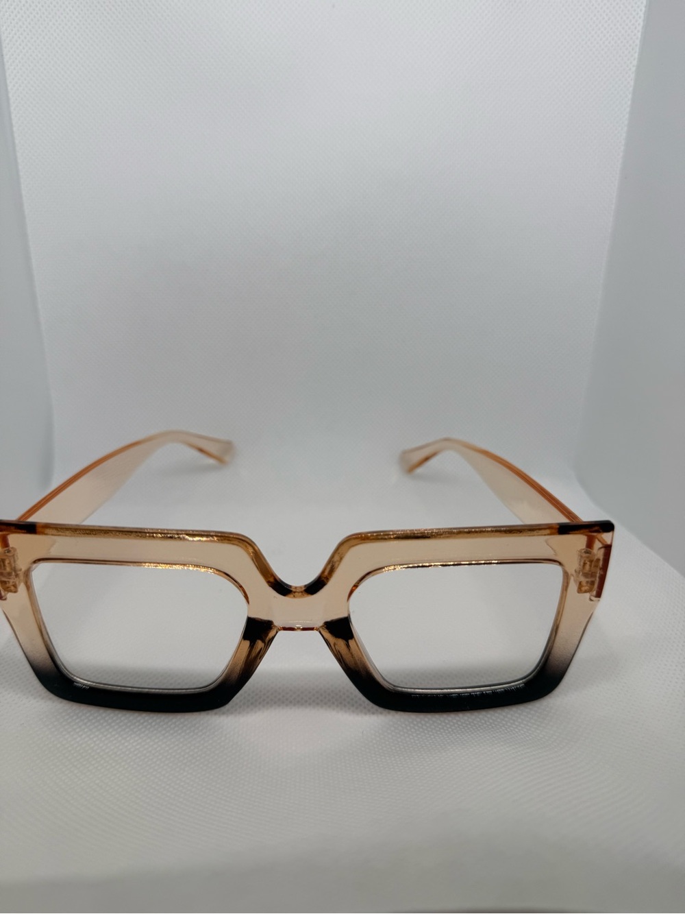 Fashion Square Frame Women's Glasses in Amber Gradient